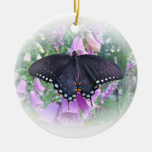 Weiblicher Spicebush Frack-Schmetterling Keramik Ornament
