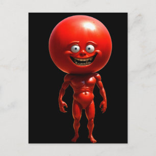 Weiblicher Tomato Man Postkarte
