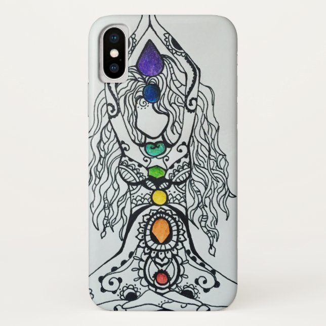 Weibliches Chakras Case-Mate iPhone Hülle (Rückseite)