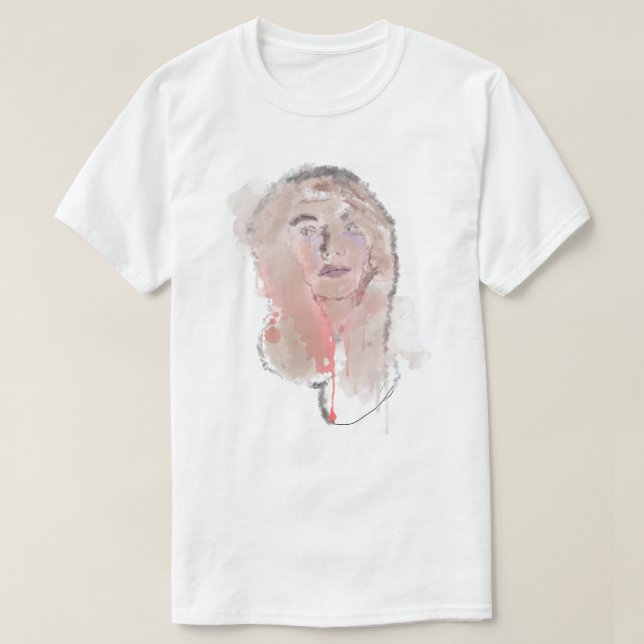 weibliches Expressionistenportrait T-Shirt (Design vorne)