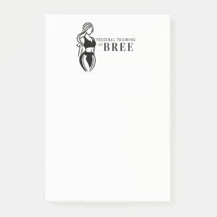 Weibliches Fitness-Personaltraining Minimalistisch Post-it Klebezettel