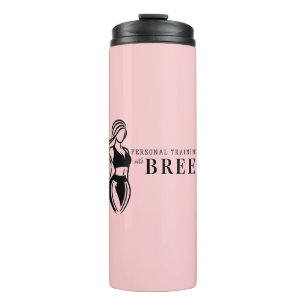 Weibliches Fitness-Personaltraining Minimalistisch Thermosbecher