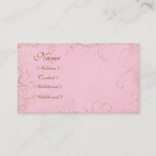 Weibliches Grungy, Strudel rosa Geschäft Visitenkarte