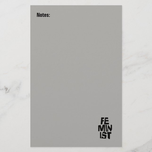 Weibliches Mädchen der feministischen Frauen ich Briefpapier (Vorderseite)