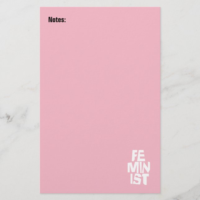 Weibliches Mädchen der feministischen Frauen ich Briefpapier (Vorderseite)