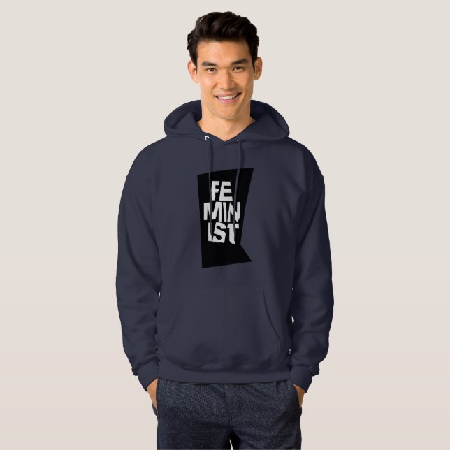 Weibliches Mädchen der feministischen Frauen ich Hoodie (Vorne ganz)