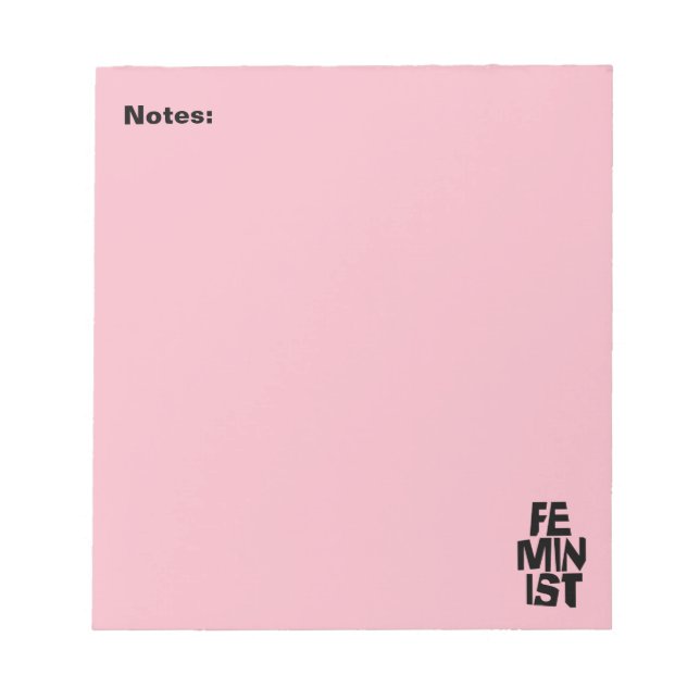 Weibliches Mädchen der feministischen Frauen ich Notizblock (Vorderseite)
