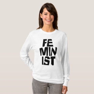 Weibliches Mädchen der feministischen Frauen ich T-Shirt