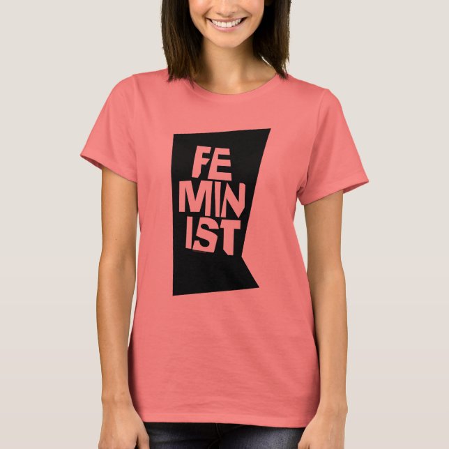 Weibliches Mädchen der feministischen Frauen ich T-Shirt (Vorderseite)