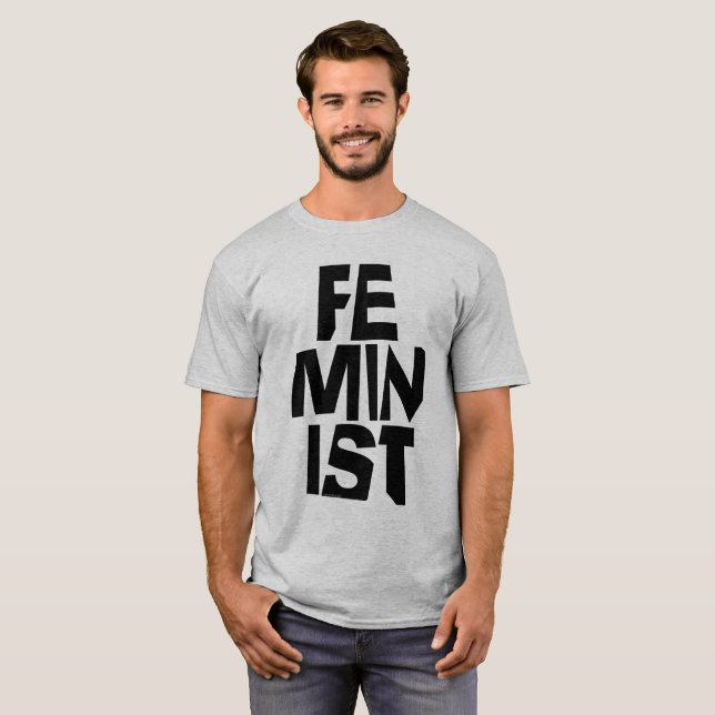 Weibliches Mädchen der feministischen Frauen ich T-Shirt (Vorne ganz)