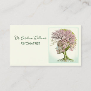 Weibliches neurologisches berufliches Blumengehirn Visitenkarte