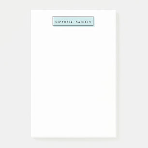 Weibliches personalisiertes berufliches des Blaus Post-it Klebezettel