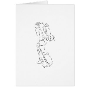 Weibliches Reisend-Zeichnen