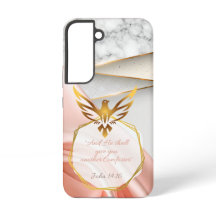 Weibliches religiöses rosa Satin-Marmor-Gold-Taube