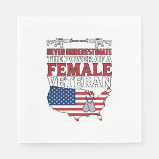 Weibliches Veteranen-Power-Patriotisches Vintage-S Serviette