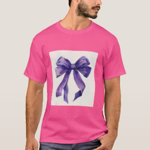 Weibliches Wasserfarben-Band Coquette Ästhetik lil T-Shirt