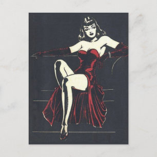 Weiblichkeit der 40er Jahre Postkarte