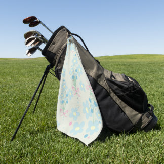 Weich Blau & Rosa Harmonie Golfhandtuch