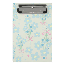 Weich Blau & Rosa Harmonie Mini Klemmbrett