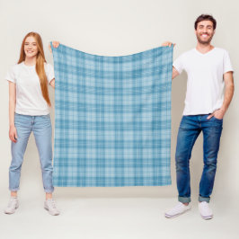 Weich Blau und Weiß Kariert Fleecedecke