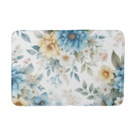 Weich blaue Floral Badematte