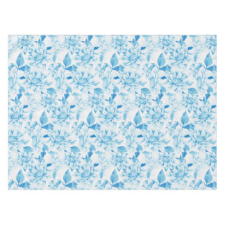 Weich blaue Floral Tischdecke