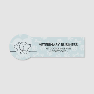 Weich blaue Tierpaws Herz Niedlich Hunde Katze Namensschild