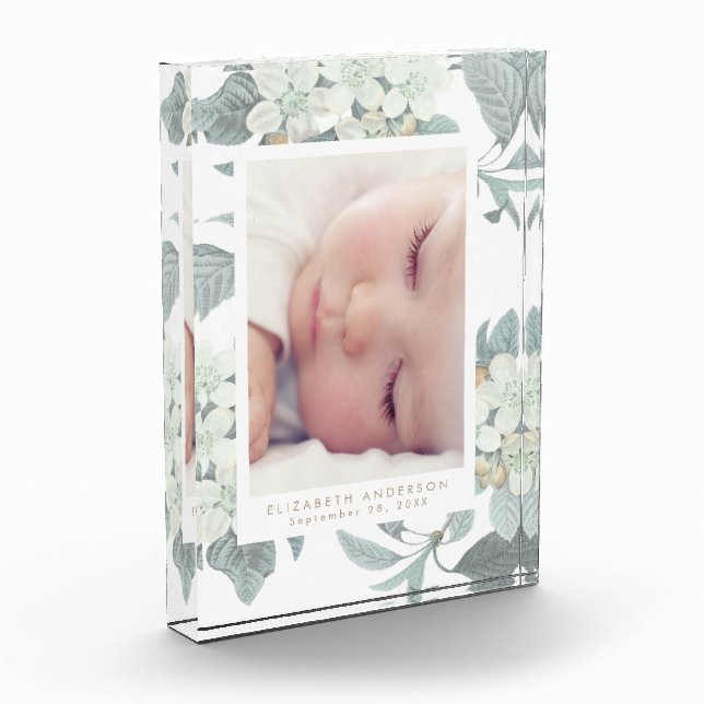 Weich blaue und graue Vintage Foto-Blockrahmen Fotoblock (Links)