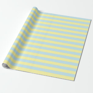Weich blaue und weiche gelbe Streifen Geschenkpapier