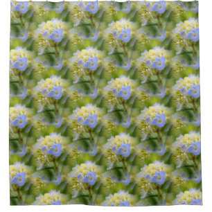 Weich blauer Hydrangea Blume Muster Natur Duschvorhang
