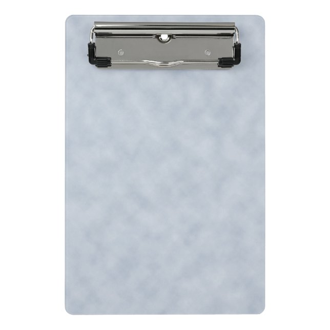 Weich blauer Pergament-Look Mini Klemmbrett (Vorderseite)