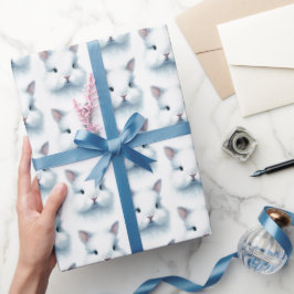 Weich blaues, sonniges Pastell Watercolor Umhüllun Geschenkpapier