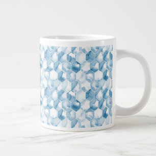 Weich blaues Wasserfarbenmuster Jumbo-Tasse