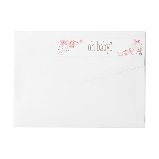 Weich blühendes rosa Natur-Blumenstrauß-neues Baby (Rückseite)