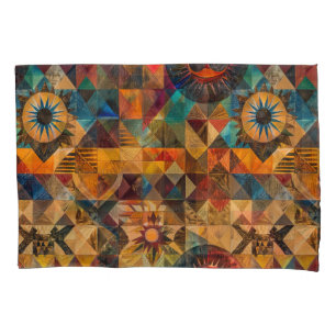 Weich-Cyan "Ererbte Kunst" Plush Bath Mat Kissenbezug