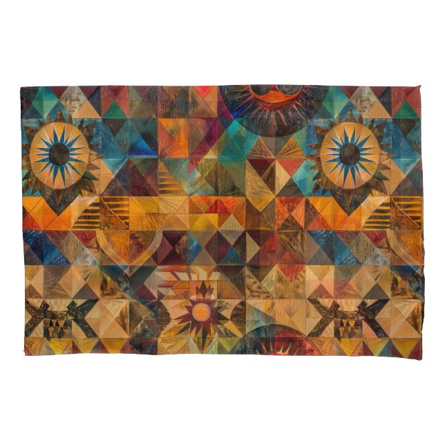 Weich-Cyan "Ererbte Kunst" Plush Bath Mat Kissenbezug (Vorderseite)