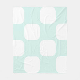 Weich-Cyan-grüne Pastel- und Weiß-Squirr-Muster Fleecedecke