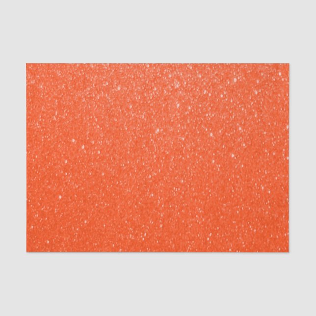 Weich dunkelorangefarbener Glitzer Seidenpapier (Vorderseite)