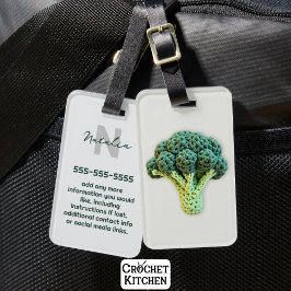 Weich eleganter Minimalistischer Crochet Broccoli Gepäckanhänger