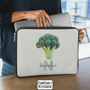 Weich eleganter Minimalistischer Crochet Broccoli Laptopschutzhülle