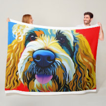 Weich, extra groß, Fleece-Decken. Goldendoodle