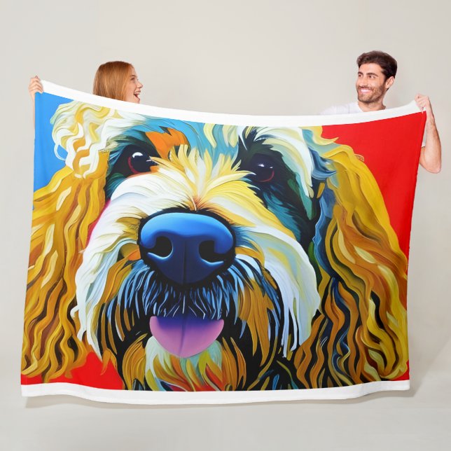 Weich, extra groß, Fleece-Decken. Goldendoodle Fleecedecke (Beispiel)