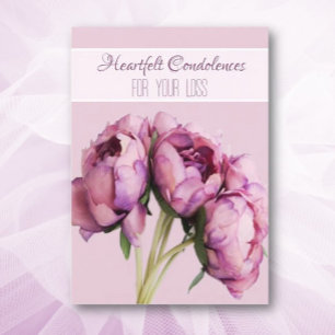 Weich florales Beileid Beileid Grußkarte Karte