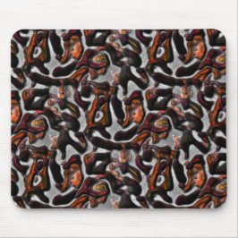 Weich gefärbte Korallenstruktur grau geschnitten Mousepad