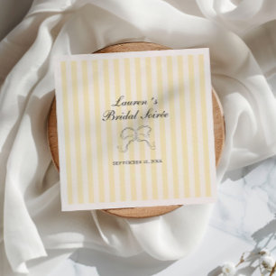 Weich gelbe Streifen Bridal Soirée Serviette