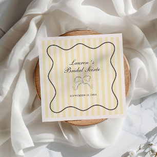 Weich gelbe Streifen Bridal Soirée Serviette