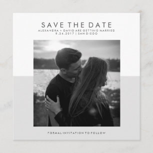 Weich-Grau-Weiß-Minimal Save the Date Foto