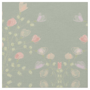 Weich grün mit Pastell floral Stoff