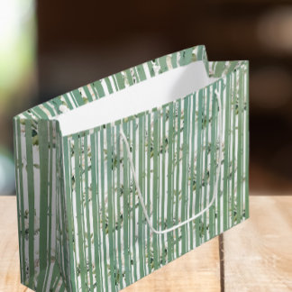 Weich grün mit weißen Blume Geschenktüte