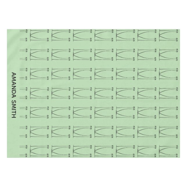 Weich grüne, Personalisierte Kokospalmen der Silho Tischdecke (Vorderseite (Horizontal))